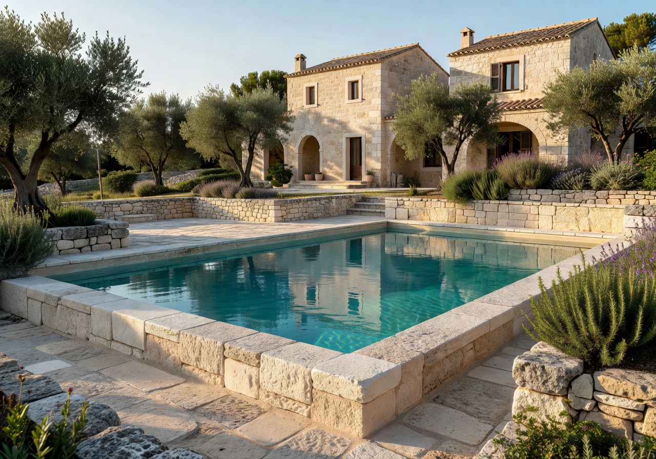 Borgo Egnazia private villa pool surrounded by Italian stonework